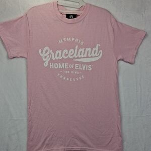 Grace Graceland Pink Graphic Tee with White Label